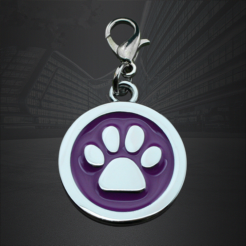 fornitura di lega di zinco pet dog tag tag round contro perso piastrine