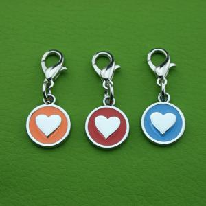 tradizione lega di zinco pet id tag peach forma del cuore di cane o gatto decorazione per un codice qr