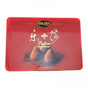 Scatola di latta di cioccolato rettangolare vuota elegante personalizzata