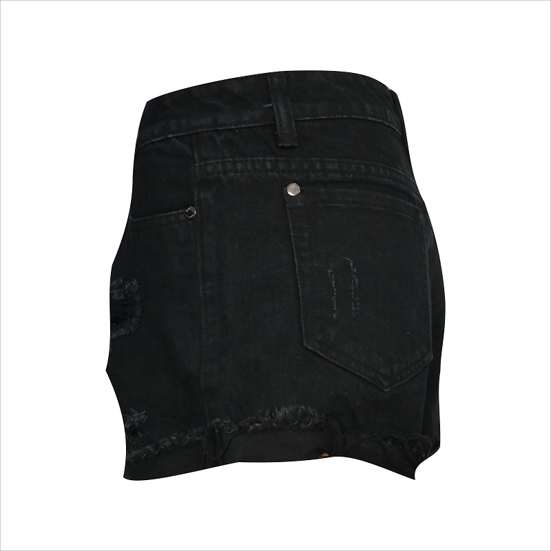 denim nero rip short WS1434