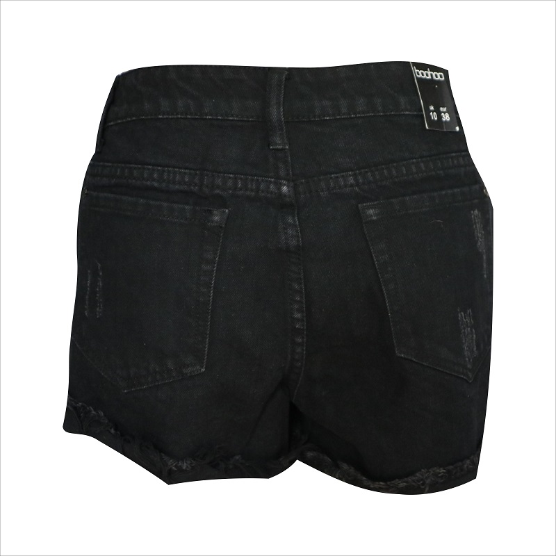 denim nero rip short WS1434