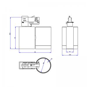 7W-50W Apparecchio a luce bianca per interni a led dimmerabile a binario dimmerabile a led