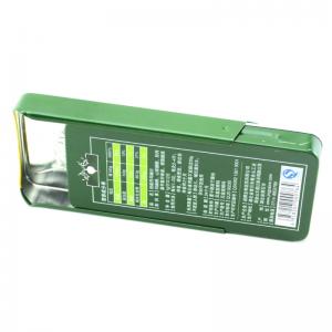 Piccola scatola rettangolare di latta per zecche, prodotti per la salute