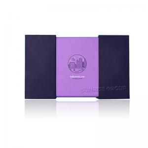 Scatola di imballaggio in carta stampata viola personalizzata per twist