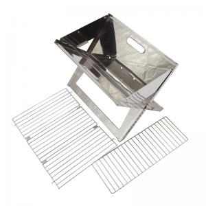 Griglia a carbone portatile per barbecue pieghevole facile da trasportare in acciaio inossidabile