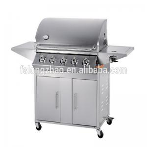 Grill a gas per barbecue all'aperto in acciaio inox a 5 fuochi
