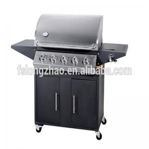 Grill a gas per barbecue all'aperto in acciaio inox a 5 fuochi
