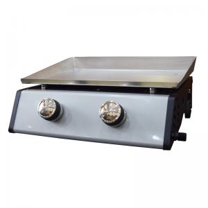 Griglia a gas portatile in ghisa per esterni a 2 fuochi