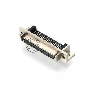 Connettore femmina SCSI a 50 pin con connettore femmina in lega di zinco ad angolo retto