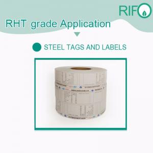 Rotolo di carta termica all'ingrosso economico, etichetta in acciaio per animali domestici ad alta temperatura