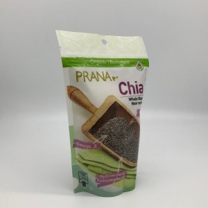 sacchetto di plastica con chiusura a zip e fondo rotondo