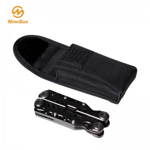 Coltello pieghevole Nylon nero con guaina NineSan