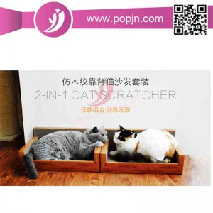 Divertente riciclare Cat Scratcher ondulato in cartone Lounge con catnip