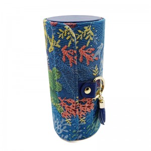 lusso due strati rotazione round tubo di cartone confezione di metallo con il pulsante