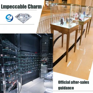 personalizza i gioielli di lusso display set e vetrina per la vetrina della gioielleria