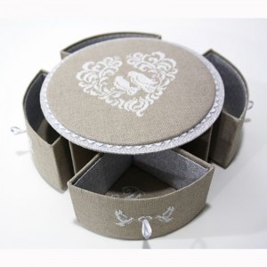 Scatola a forma di scatola di cartone grazioso a forma di torta per caramelle