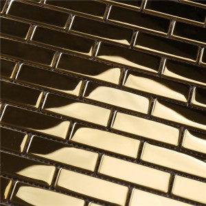 golden seleziona metal mosaico muro piastrelle della cucina