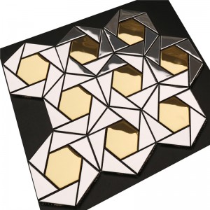 bella parete metallica arredamento foto mosaico