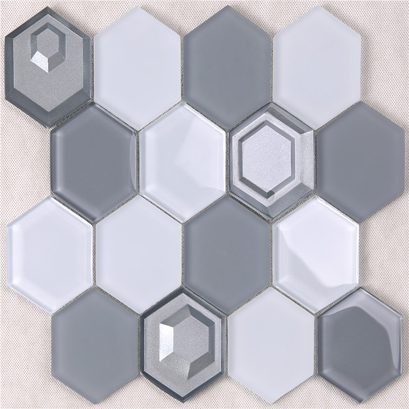 foshan factory design personalizzato hexagon tessera al mosaico