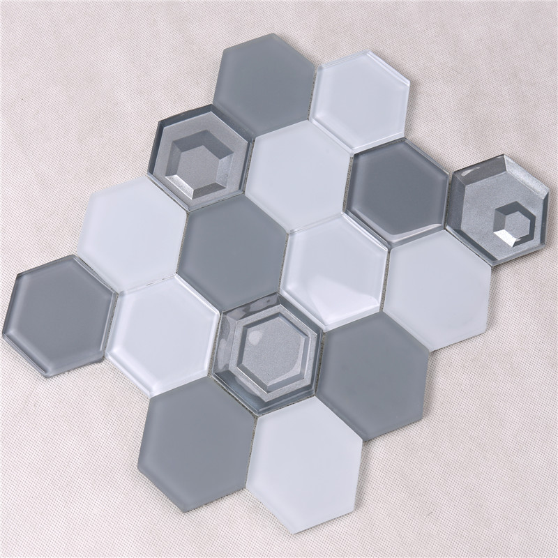 foshan factory design personalizzato hexagon tessera al mosaico