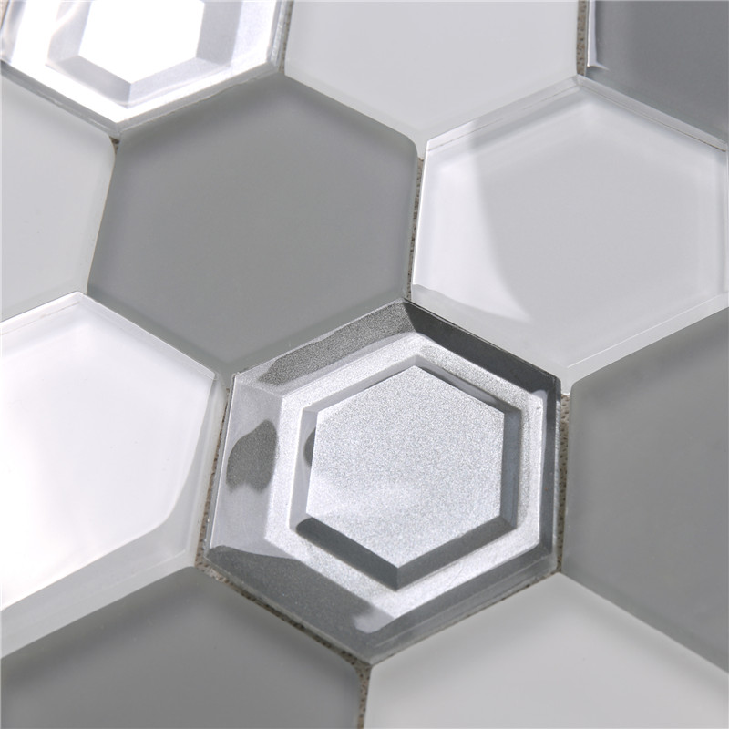 foshan factory design personalizzato hexagon tessera al mosaico