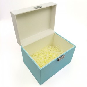 semplice stoccaggio scatola con serratura pu cuoio gioielli come dono di nozze