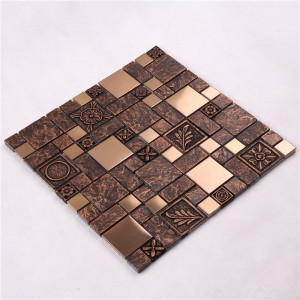 hyj15 300 * 300 all'ingrosso di vetro e metallo mix - mosaico muro tessere