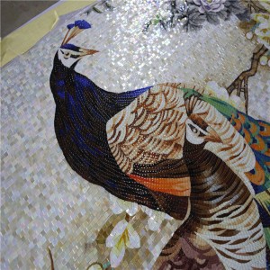 jh165 personalizzata a mosaico murale mattonelle artistiche disegno disegno pavone