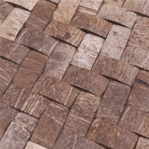 yk03 naturale square di cocco mosaico tessere di legno in mosaico tessere