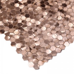 i nuovi arrivati rose d'oro mix brown metal tessera al mosaico, muro di arte