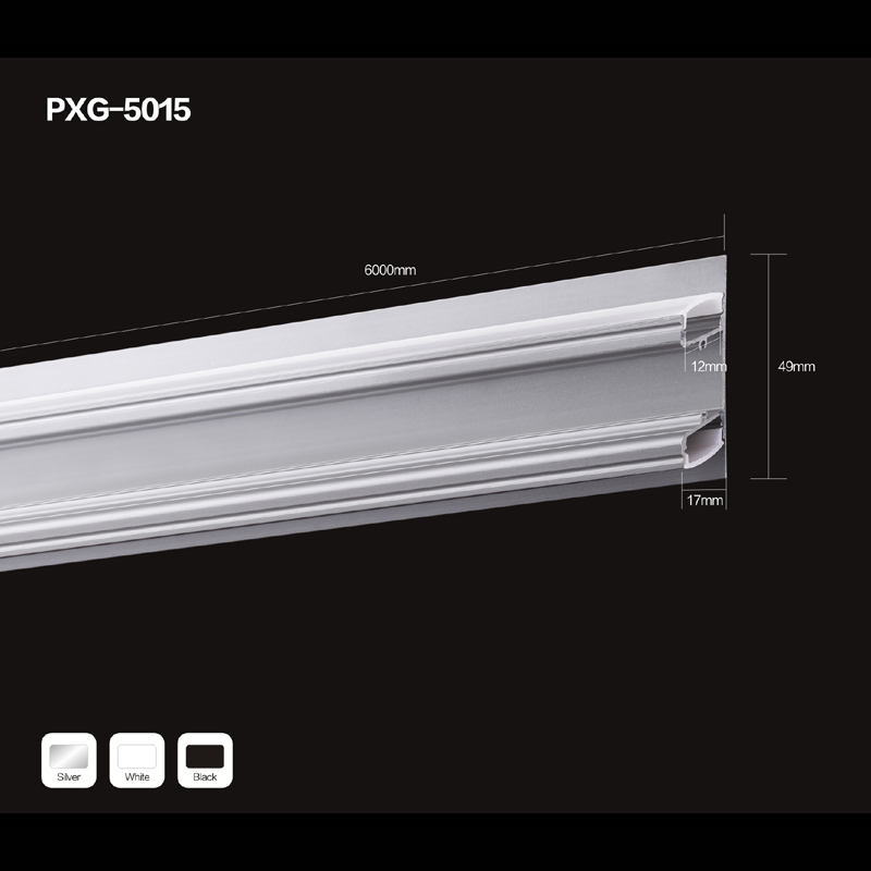 due parti di illuminazione a led piazza pc lucidato diffusore lineare profilo in alluminio leggero