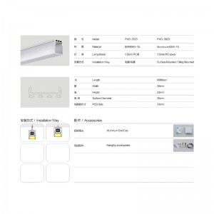 sospensione / video portato lineare luce bossolo, alluminio, vetro smerigliato, accessori, accessori.