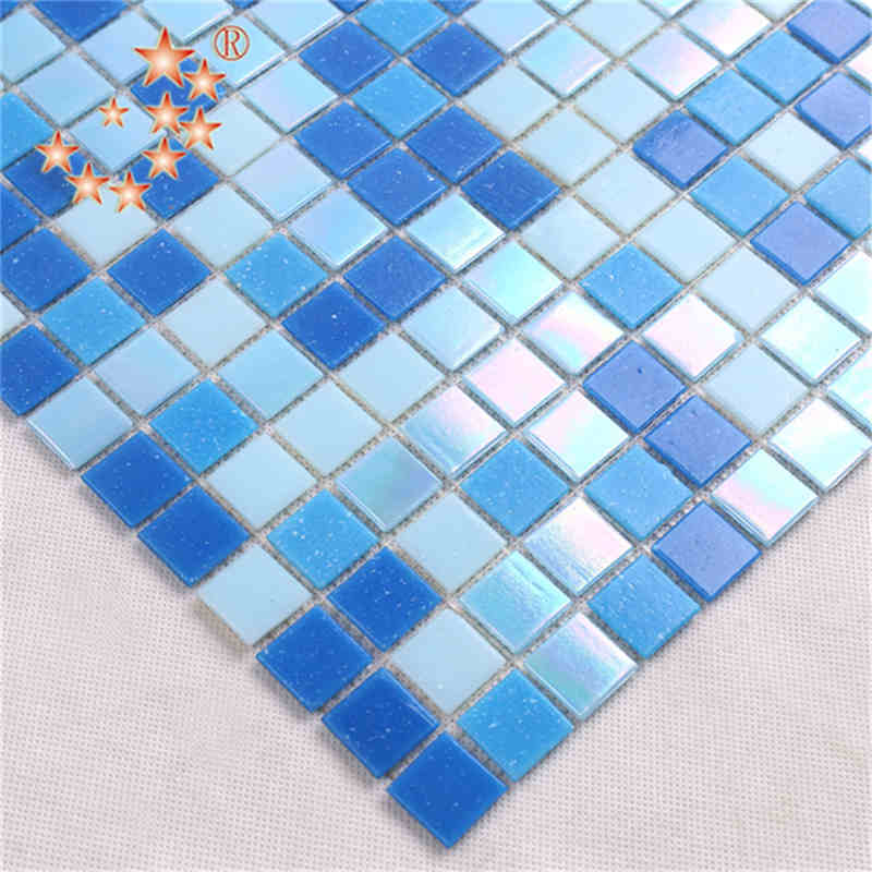 tirchio di vetro blu piscina tessera al mosaico, dimensione personalizzata delfino forma wyih multi - colore