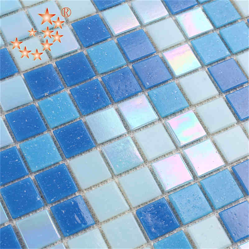 tirchio di vetro blu piscina tessera al mosaico, dimensione personalizzata delfino forma wyih multi - colore