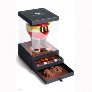 confezione regalo rigida con coperchio trasparente in pvc trasparente