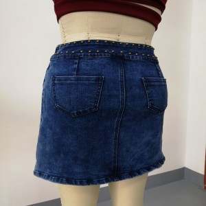 gonne in denim da donna con borchie WS324