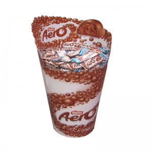 Banco di esposizione del cartone del biscotto dello scaffale del supermercato del gondola del doppio del negozio di alimentari su ordinazione