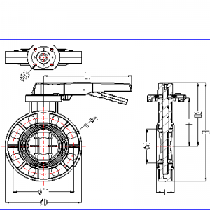 valvola a farfalla upvc
