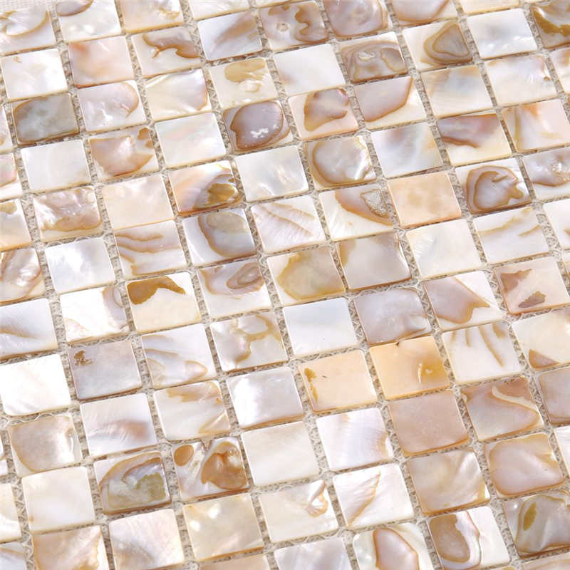 Piastrella mosaico a conchiglia convessa naturale per decorazioni murali