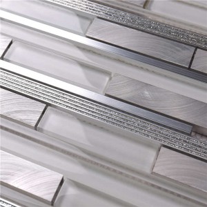 Tessere per mosaico in vetro Super White Glass e Alu