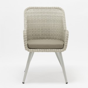 tavolo da pranzo rettangolare in alluminio rattan con 6 sedie