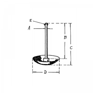 Big Mooring Mushroom Anchor Painted Red