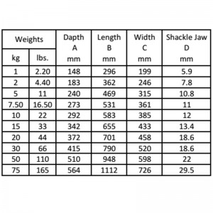 Ancoraggio Bruce zincato per barca