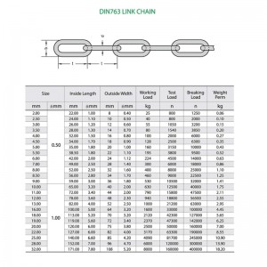Catena galvanizzata tuffata a tuffo metrica calda DIN763