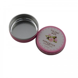 Balsamo per le labbra rotondo bicolore, confezione di latta per imballaggio cosmetico