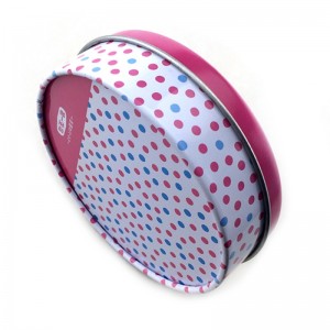 Scatola di latta regalo rotonda di alta qualità stampata personalizzata per l'imballaggio di caramelle