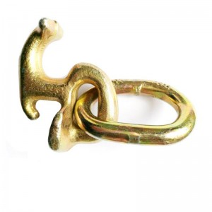 G70 Gancio forgiato R con collegamento saldato dorato