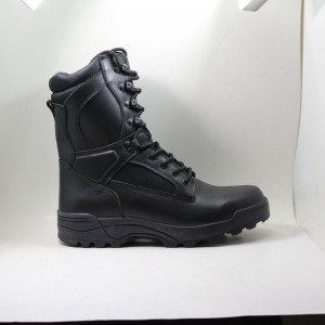 uomini \ in vera pelle esercito contro gli stivali militari con cerniera