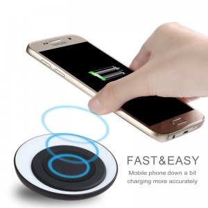 KPS-9503HC Caricabatterie wireless per telefono qi veloce da 10 W con ciotola innovativa OEM con led