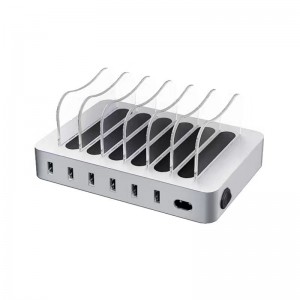 KPS-8403LC Caricatore a sei porte USB (cavo AC USA / UE / Regno Unito / AU)